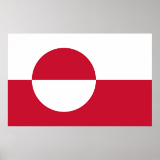 Poster with Flag of Greenland