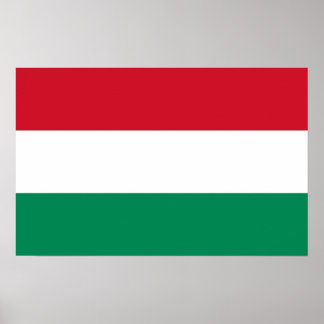 Poster with Flag of Hungary