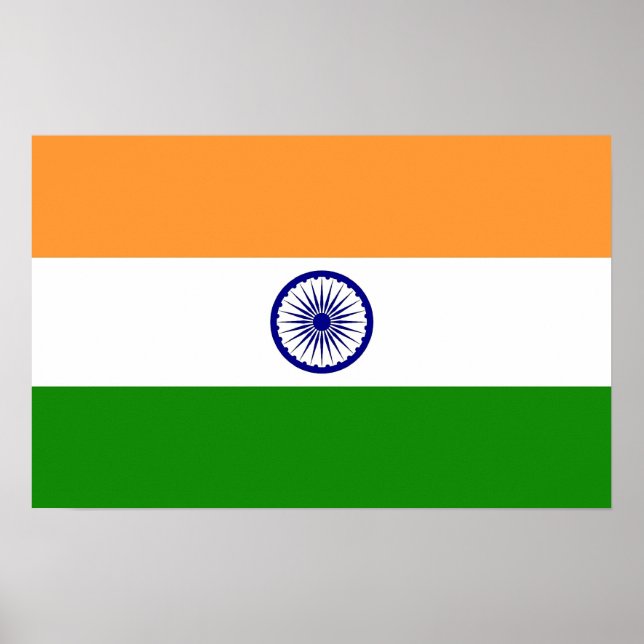 Poster with Flag of India (Front)