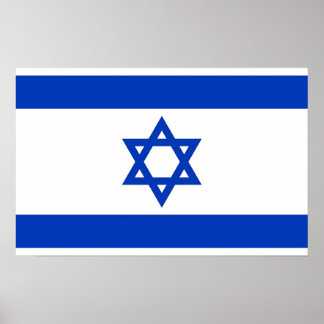 Poster with Flag of Israel