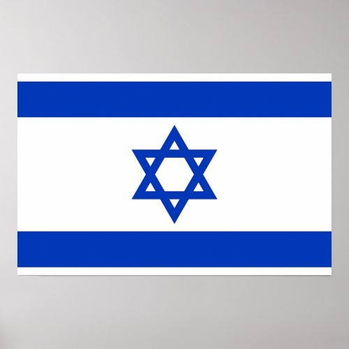 Poster with Flag of Israel