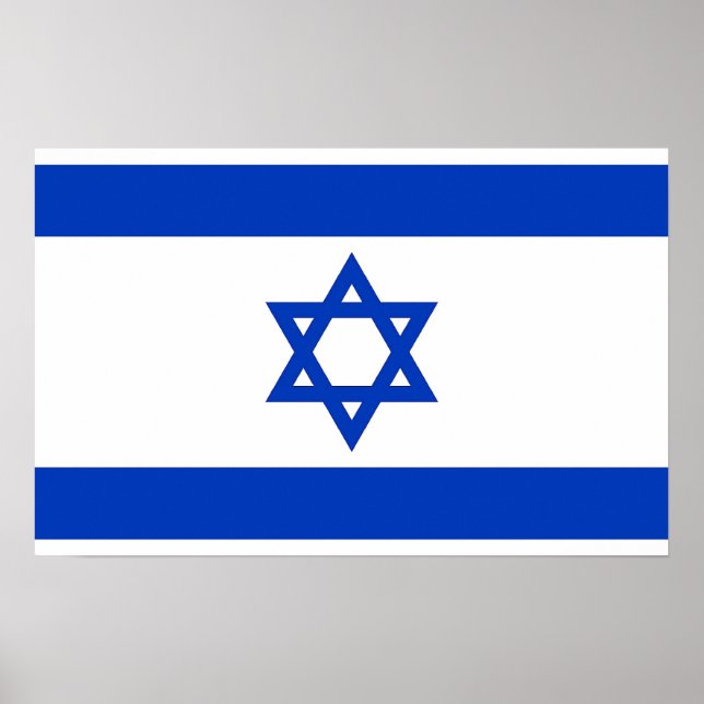 Poster with Flag of Israel (Front)