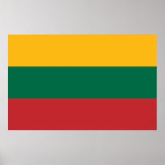Poster with Flag of Lithuania