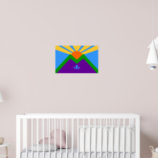 Poster with Flag of Manitou Springs, Colorado