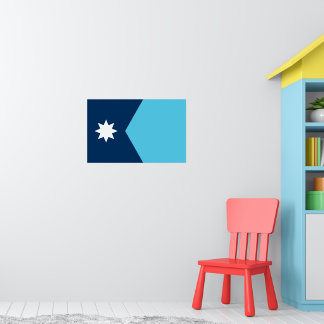 Poster with Flag of Minnesota, USA