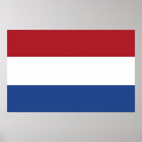 Poster with Flag of Netherlands