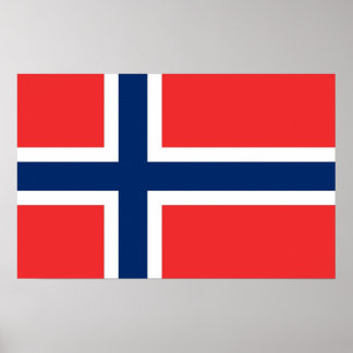 Poster with Flag of Norway