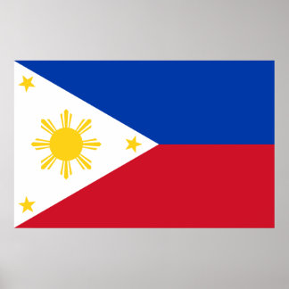 Poster with Flag of Philippines