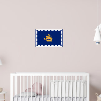 Poster with Flag of Quebec City, Canada