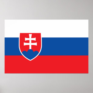 Poster with Flag of Slovakia