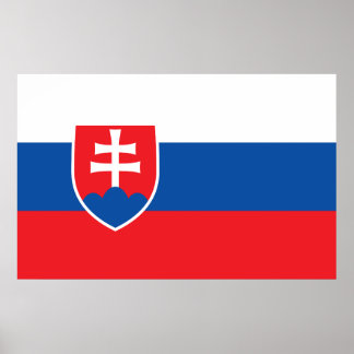 Poster with Flag of Slovakia