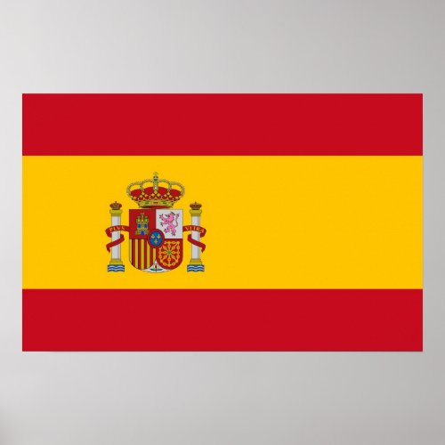 Poster with Flag of Spain