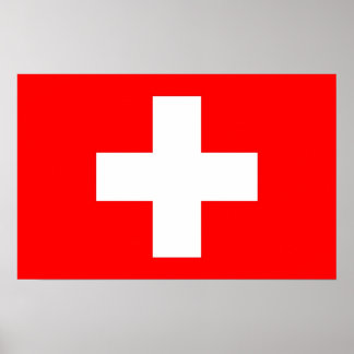 Poster with Flag of Switzerland