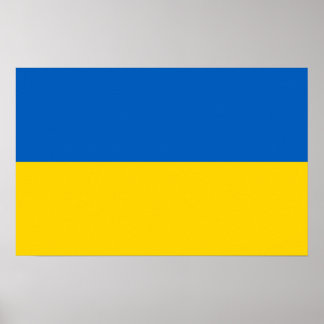 Poster with Flag of Ukraine