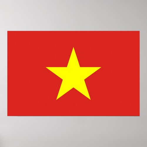 Poster with Flag of Vietnam