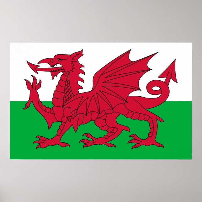 Poster with Flag of Wales (Front)