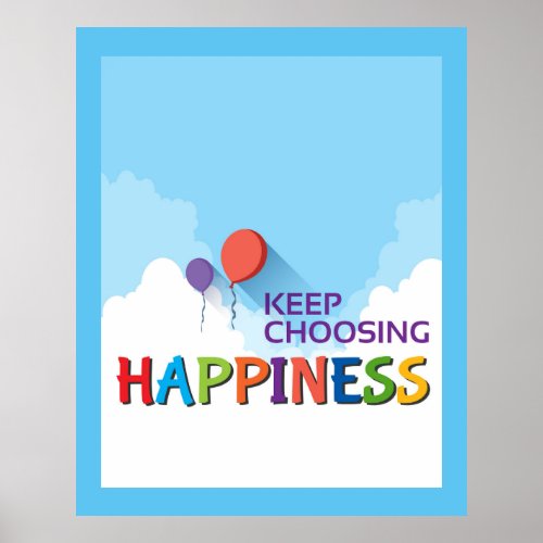 Poster with great quote_ Keep choosing happiness