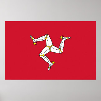 Poster with Isle of Man Flag, UK