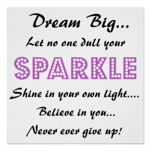 Poster with Motivational Saying - Dream Big!
