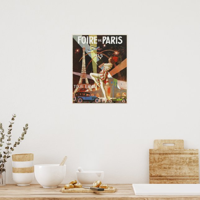 Poster with Paris Art Deco Print from The 1920's | Zazzle