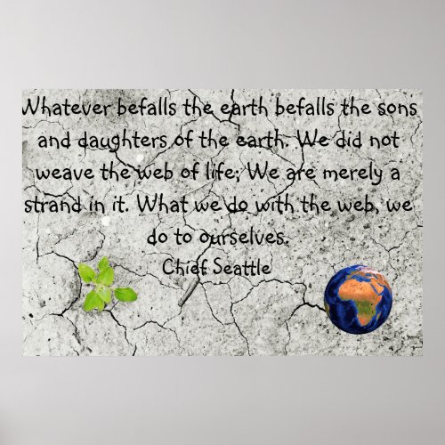 Poster with Quote from Chief Seattle