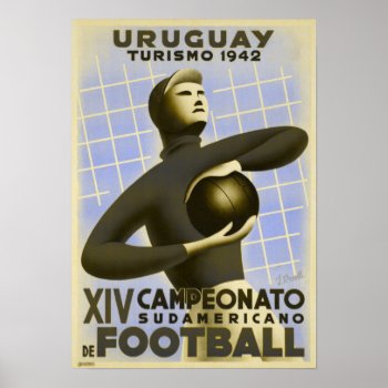 Poster With Vintage Copa De America Soccer Print by cardland at Zazzle