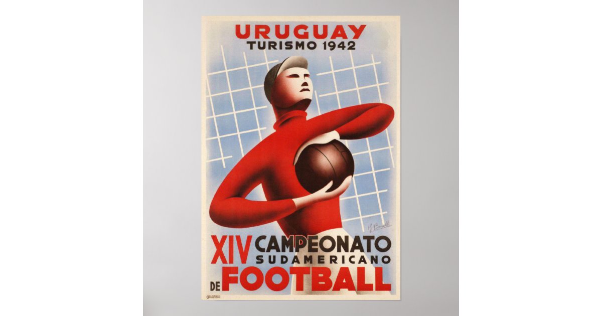 Poster with Vintage Copa de America Soccer Print | Zazzle.com
