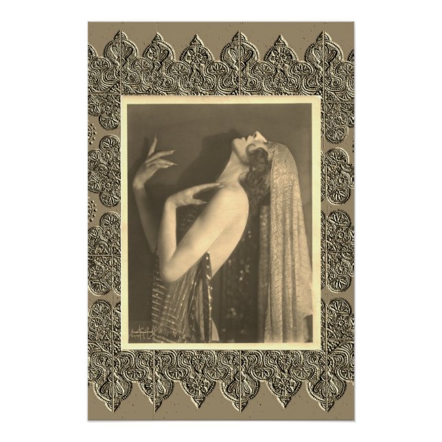  Poster with Vintage Dancer (Front)