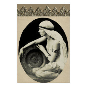  Poster with Vintage Dancer