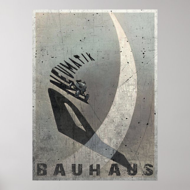 Poster with Vintage László Moholy-Nagy Print (Front)