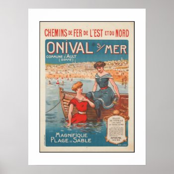 Poster With Vintage Summer Print From France by cardland at Zazzle