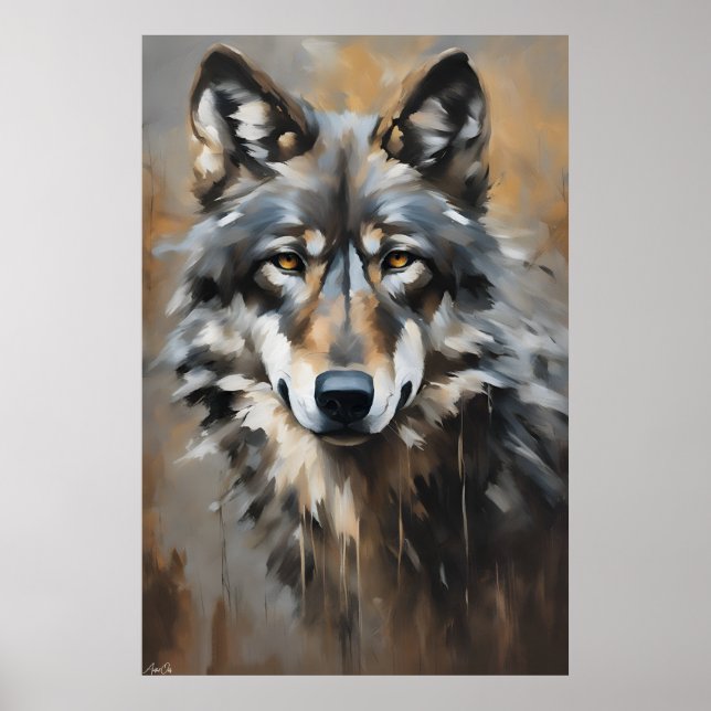 Poster | Wolf | Oil Artstyle  (Front)