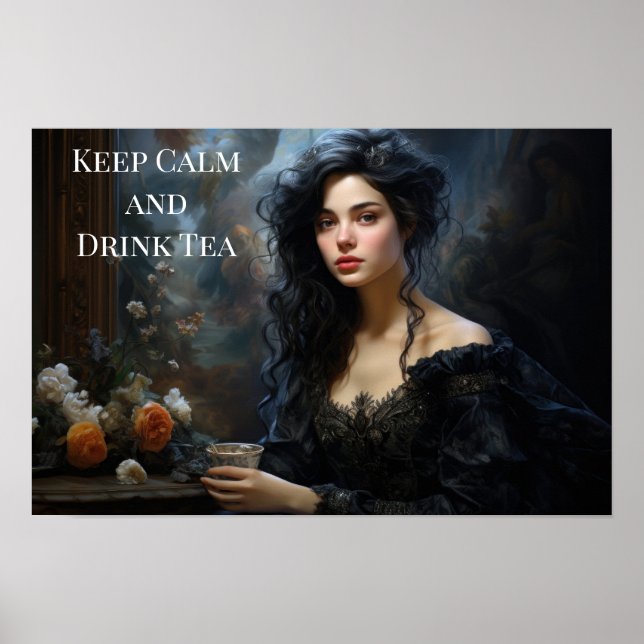 Poster - Woman Drinking Tea (Front)