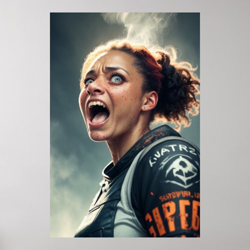 Poster Woman Scared
