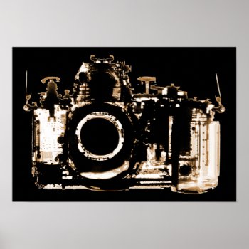 Poster - X-ray Vision Camera - Sepia by VoXeeD at Zazzle