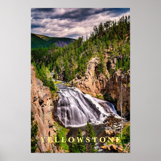 Poster Yellowstone Waterfall (Front)