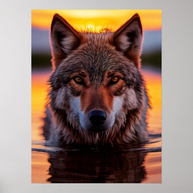 Poster Yellowstone Wolf (Front)