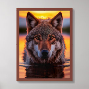 Poster Yellowstone Wolf