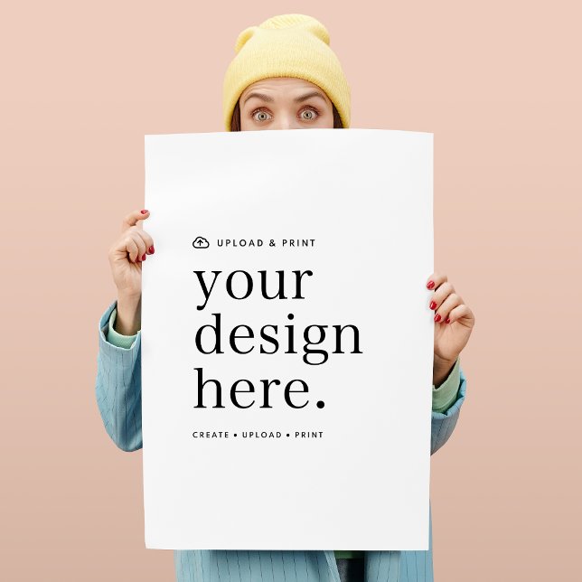 Poster Your Design Upload 18" x 24" Sign (Your own poster creation, simply upload your photo or design artwork from Photoshop, Canva & more!)