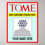Poster: Your Name &amp; Photo On Magazine Cover! Poster at Zazzle