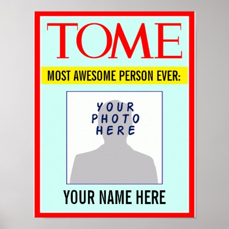 Poster: Your Name & Photo On Magazine Cover! Poster