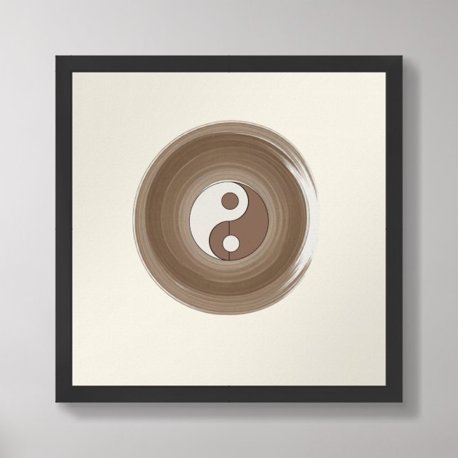 Poster Zen Wall Art, Minimalist Design, Neutral C (Framed Front)