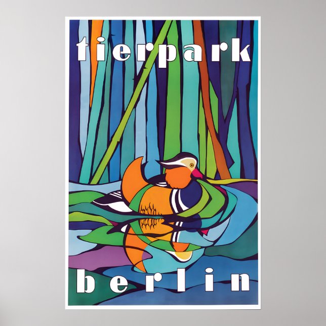 Poster Zoo Berlin with duck (Front)