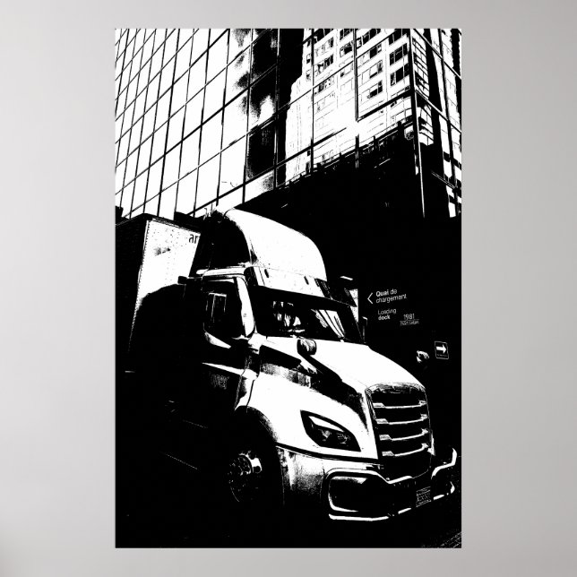 Posterised Lorry Truck in Montreal Canada Poster (Front)