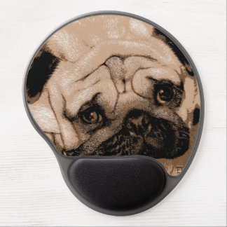 Posterize Euro Pug Gel Mousepad