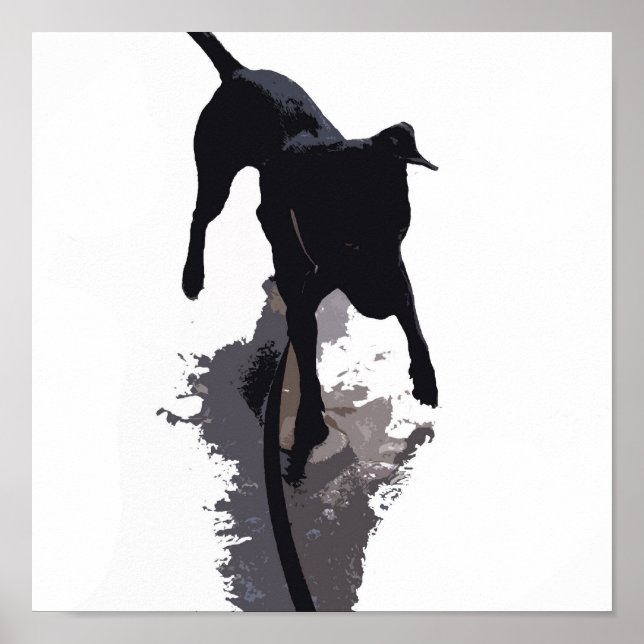 posterized dog and shadow poster (Front)