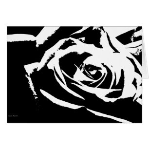 Posterized Rose Art Card