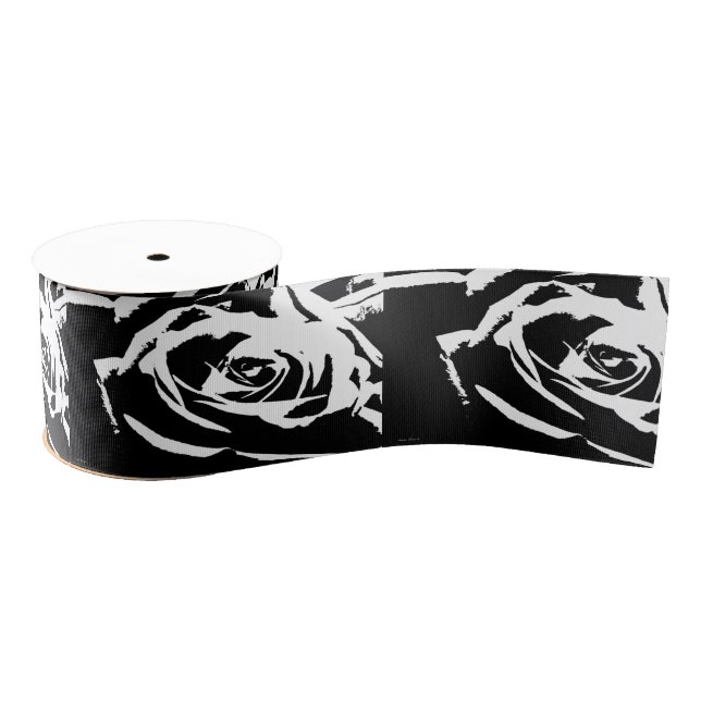 Posterized Rose Art Grosgrain Ribbon (Spool)