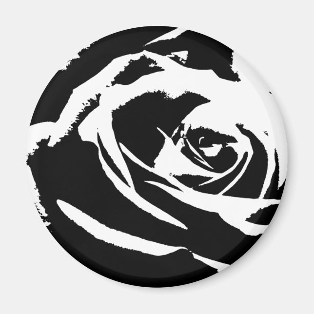 Posterized Rose Art Magnet (Front)