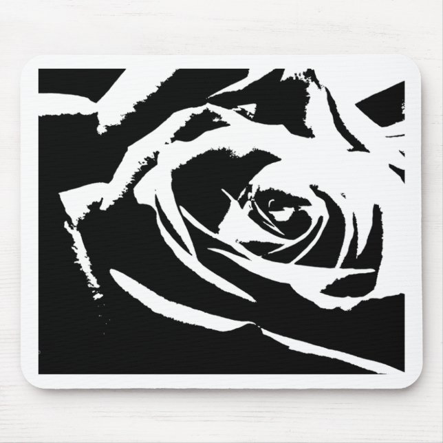 Posterized Rose Art Mouse Pad (Front)